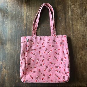 Sourpuss XL Lipstick Heart Canvas Tote Bag